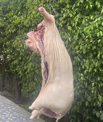 Dressed pork carcass from Kihera Farms